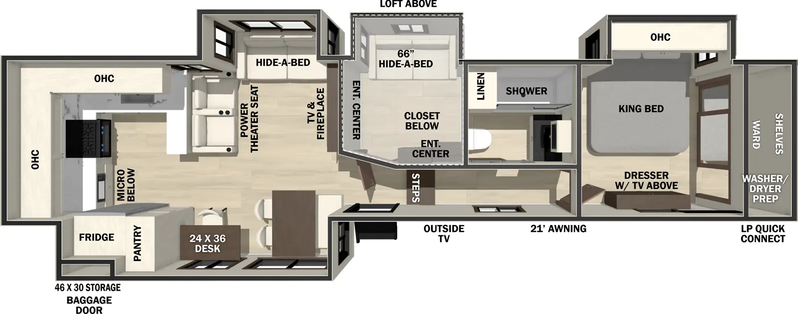 Cedar Creek 39RKB Floorplan